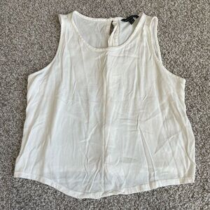Banana Republic White Sheer Shell Tank Size Small‎